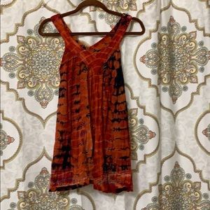 Hippie boho tiedye tank top: festival/comfy/unique